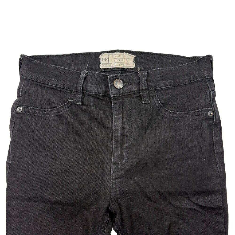 Free People Skinny Jeans Womens 25 Regular Black 5 Pocket